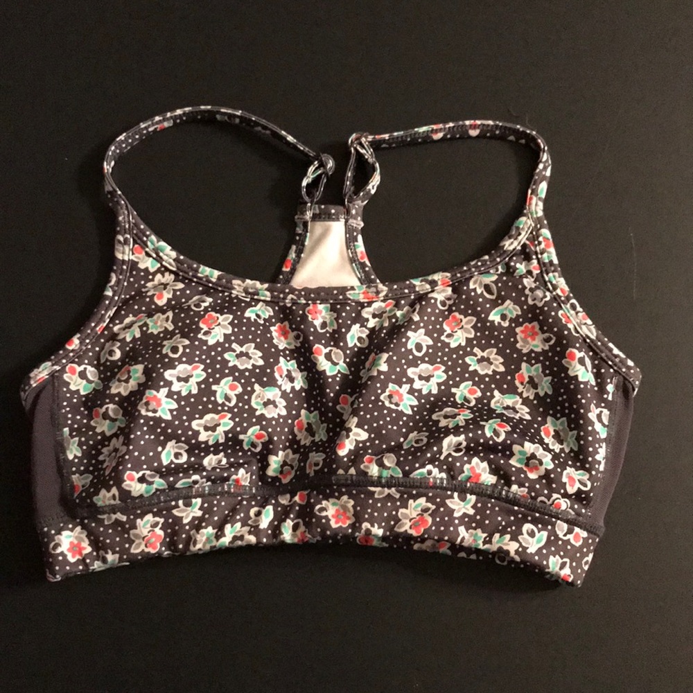 Mulitcolored Floral Pattern sports bra